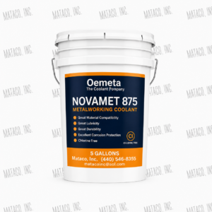 Oemeta NOVAMET 875 water-miscible metalworking coolant for steel, stainless steel, and aluminum machining