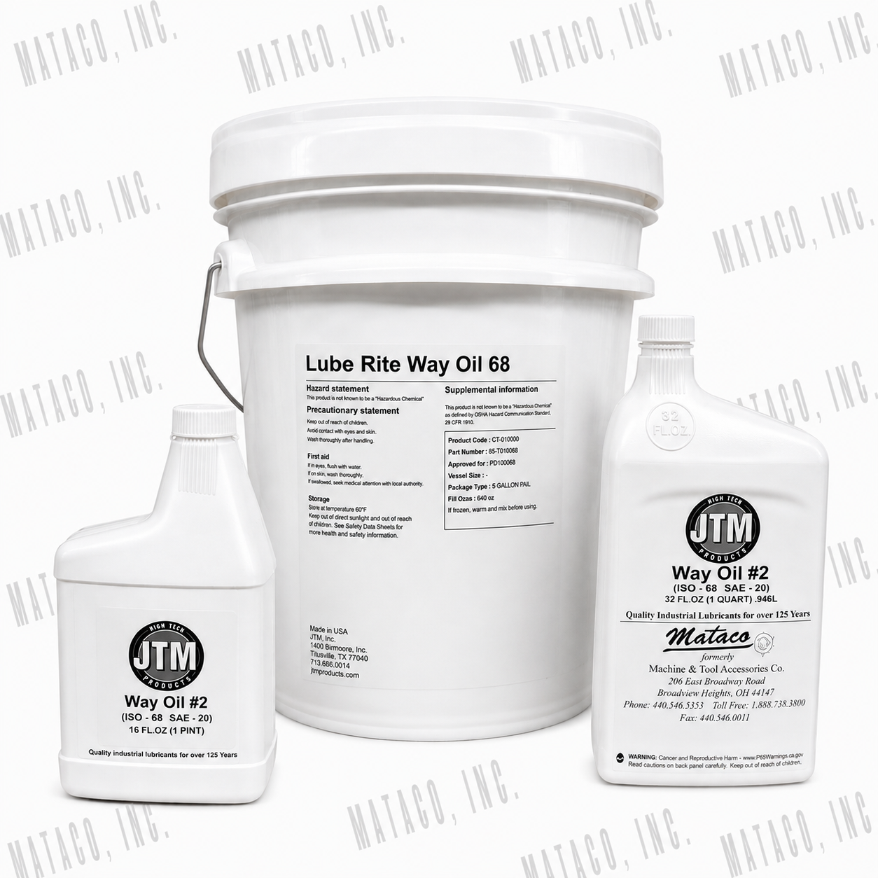 Lube Rite Way Oil 68 Way Oil #2 industrial machine tool lubricant for milling machines lathes and precision equipment
