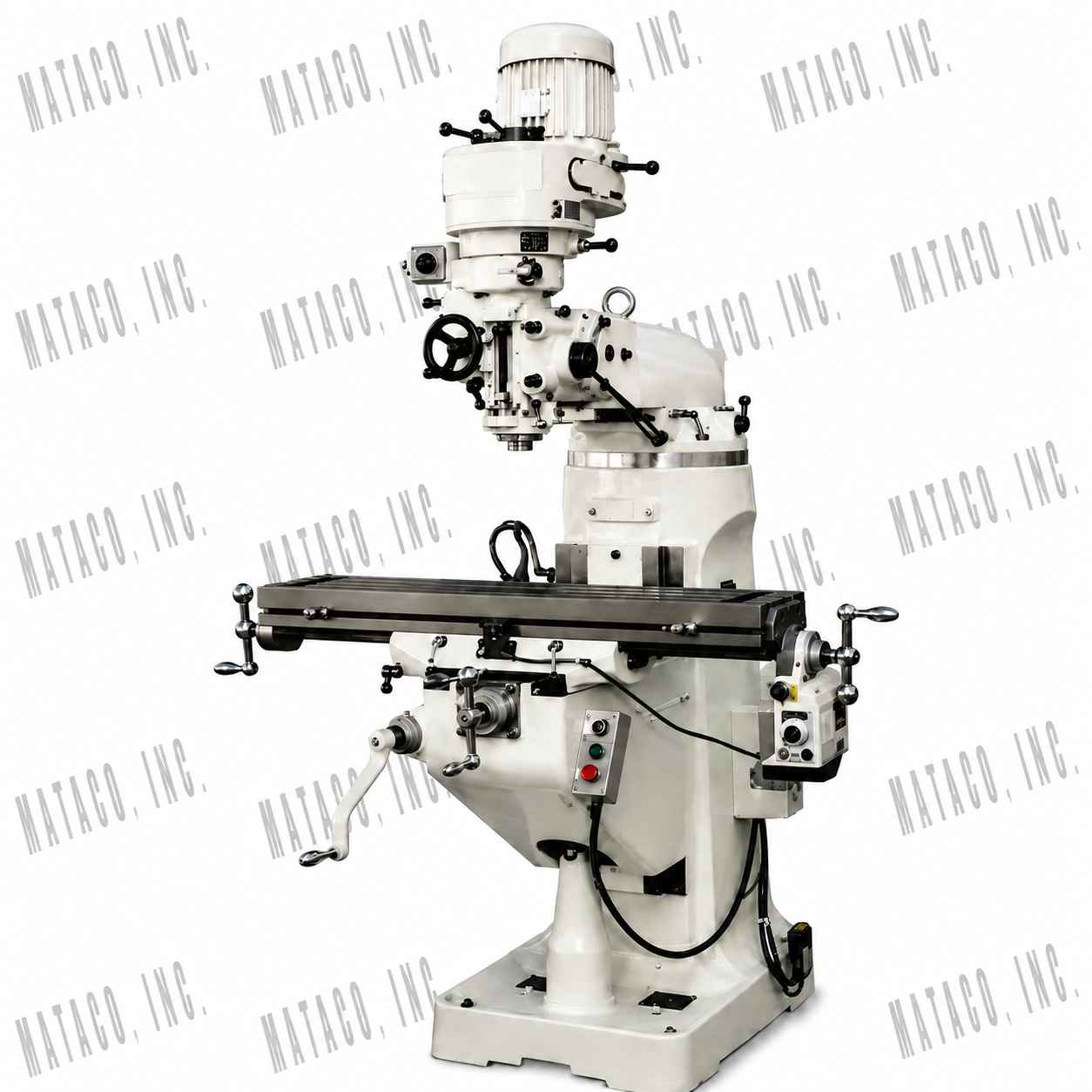 MS942 3HP step pulley vertical turret milling machine with 9 x 42 work table and R8 spindle
