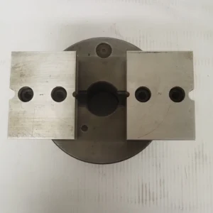 Used 6 inch Bison 2 jaw lathe chuck with Hardinge threaded spindle backplate made in Poland