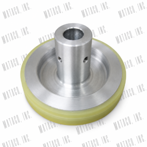 Mitsubishi Wire EDM urethane grooved tension roller X193C196G51 WM426 113 x 16 x 47mm